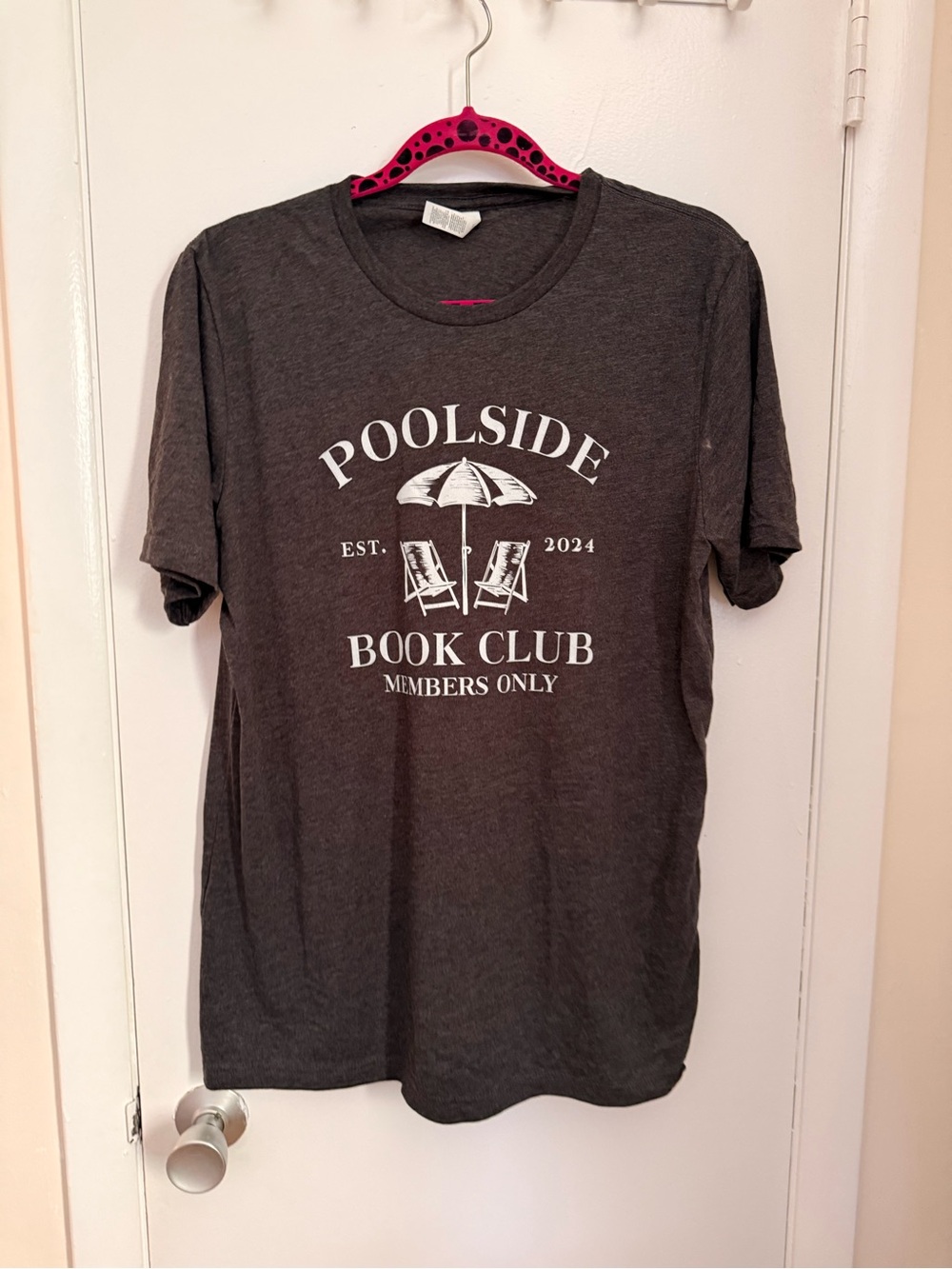 Bella Canvas Charcoal Gray 'Poolside Book Club' Graphic Tee